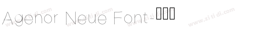 Agenor Neue Font字体转换